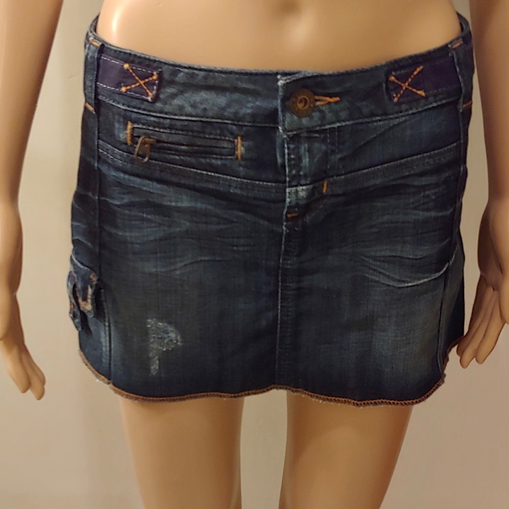 Guess Mini Embroidered Skirt Indie Sleaze